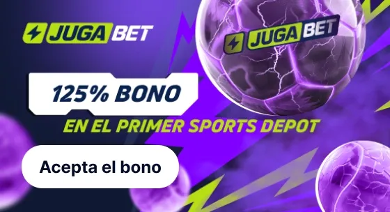 Paquete de bienvenida deportes · 125% bono primer depósito